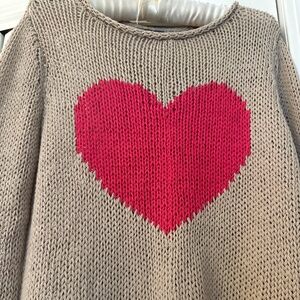 Wooden ships heart sweater